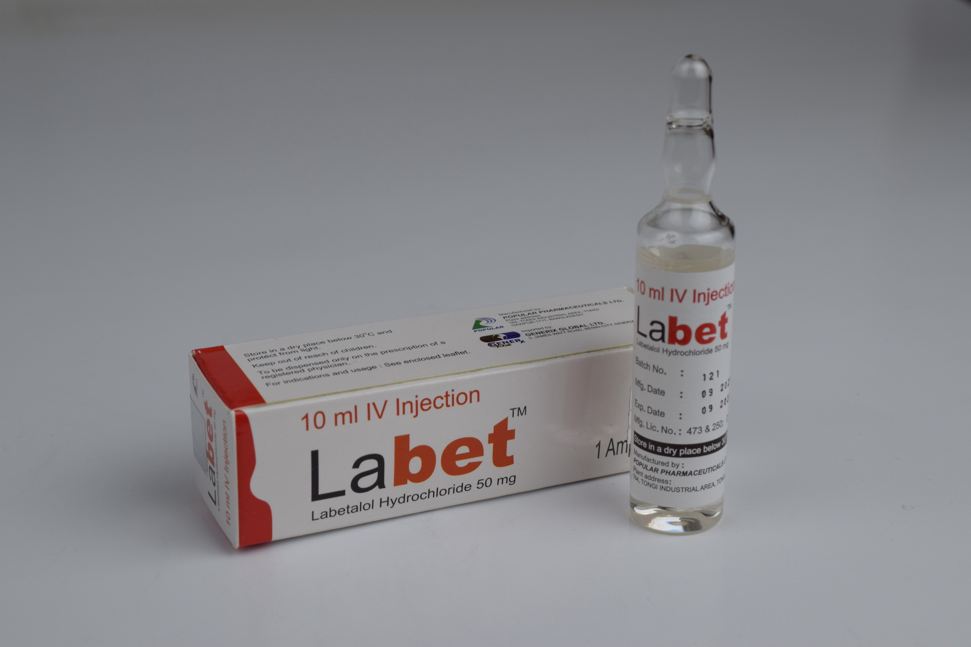 Labetalol Injection Manufacturer,Exporter,Supplier